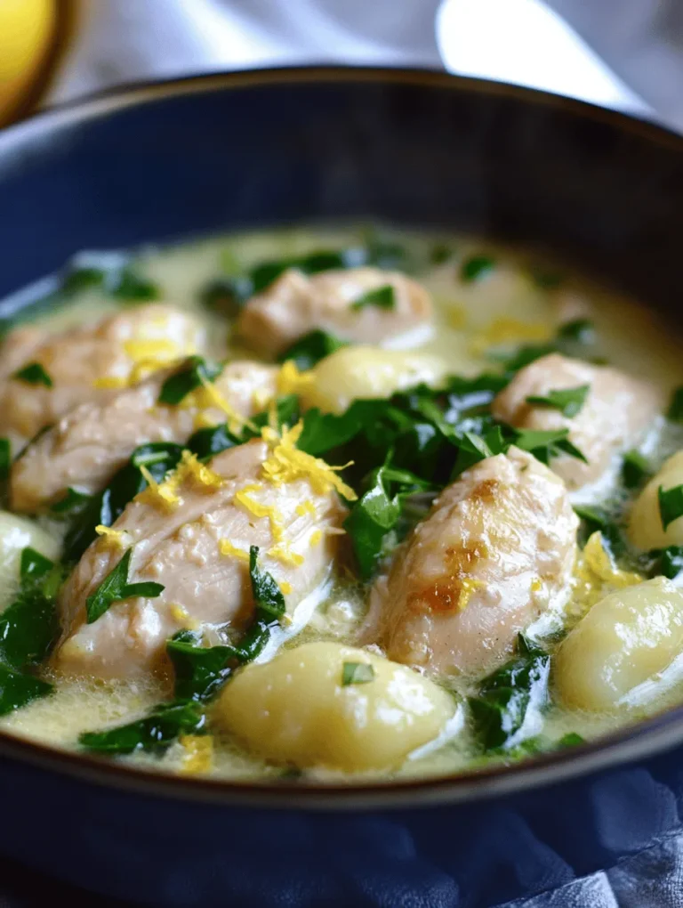 In the fast-paced world we live in, finding time to prepare a wholesome meal can often feel like a daunting task. One-pot meals have emerged as a game-changer for busy families and individuals, offering an effortless solution to cooking that prioritizes both flavor and convenience. The One-Pot Lemon Chicken Gnocchi Delight is the perfect embodiment of this culinary trend, combining tender chicken thighs, creamy sauce, zesty lemon, and fluffy gnocchi into a dish that is as comforting as it is sophisticated. In under 30 minutes, you can serve a delicious dinner that not only satisfies the palate but also garners admiration for its vibrant presentation.