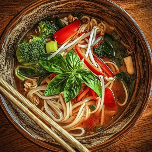 Spicy Drunken Noodles, known as Pad Kee Mao in Thai, is a beloved dish that captures the essence of Thailand’s vibrant street food culture. This dish has gained popularity not just for its tantalizing flavors but also for its unique blend of spicy, savory, and sweet elements. The interplay of fresh herbs, vegetables, and aromatic spices makes it a staple in Thai cuisine, and a go-to comfort meal for those seeking a hearty yet exciting culinary experience.