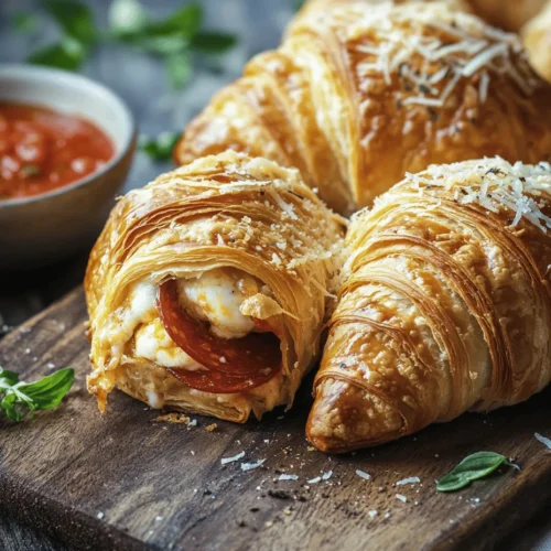Are you ready to embark on a culinary adventure that blends the flaky, buttery goodness of croissants with the savory, mouthwatering flavors of pizza? Introducing Mozzarella Pepperoni Croissant Rolls! This delightful dish is not only a feast for the taste buds but also a visual treat, perfect for impressing guests at a gathering or simply enjoying a cozy night in with family.