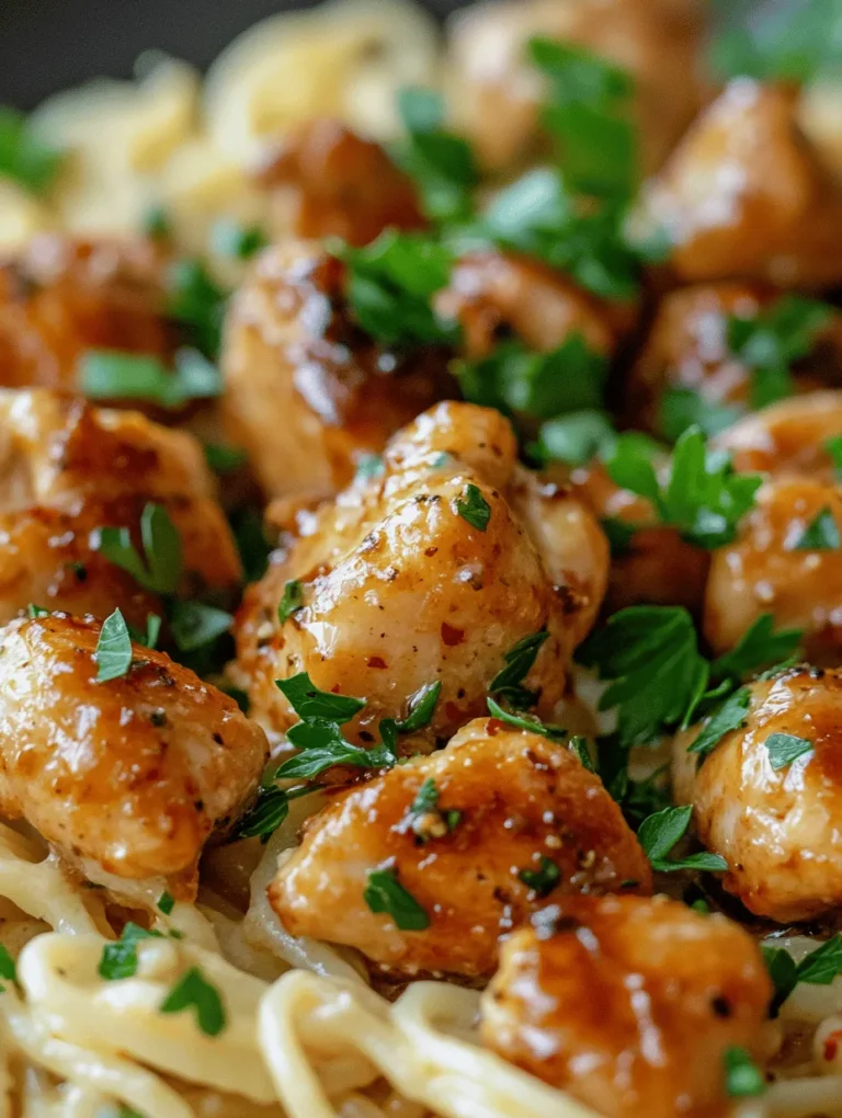 Garlic Butter Chicken Bites with Savory Creamy Parmesan Pasta is the quintessential comfort food that combines rich flavors with a satisfying meal experience. This dish is perfect for weeknight dinners when you want something quick yet delicious, as well as for special occasions that call for a touch of elegance. The star of the show—tender chicken bites infused with aromatic garlic butter—pairs perfectly with a creamy Parmesan pasta that elevates the entire dish.