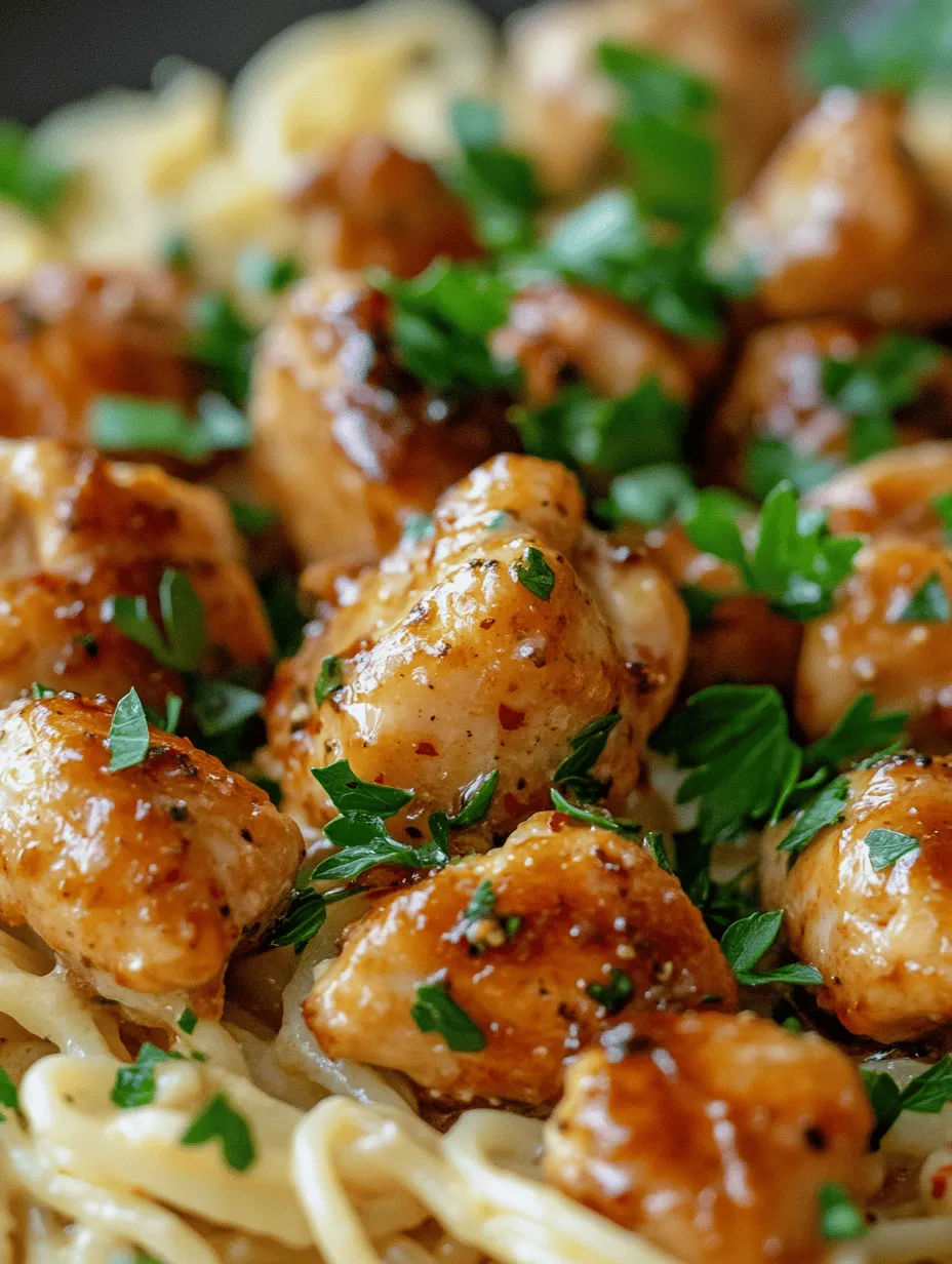 Garlic Butter Chicken Bites with Savory Creamy Parmesan Pasta is the quintessential comfort food that combines rich flavors with a satisfying meal experience. This dish is perfect for weeknight dinners when you want something quick yet delicious, as well as for special occasions that call for a touch of elegance. The star of the show—tender chicken bites infused with aromatic garlic butter—pairs perfectly with a creamy Parmesan pasta that elevates the entire dish.