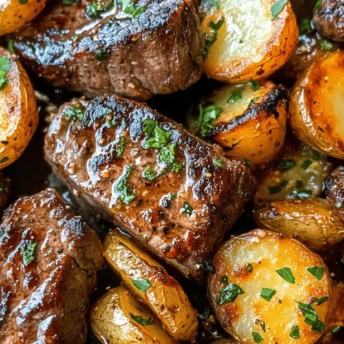 If you’re in search of a dish that perfectly marries rich flavors with comforting textures, look no further than Savory Garlic Butter Steak Bites paired with Roasted Potatoes. This dish is a delightful union of succulent steak morsels, infused with aromatic garlic butter, and crispy, golden baby potatoes that are roasted to perfection. Whether you’re preparing a cozy family dinner or entertaining guests, this recipe is sure to impress with its sumptuous taste and enticing aroma.