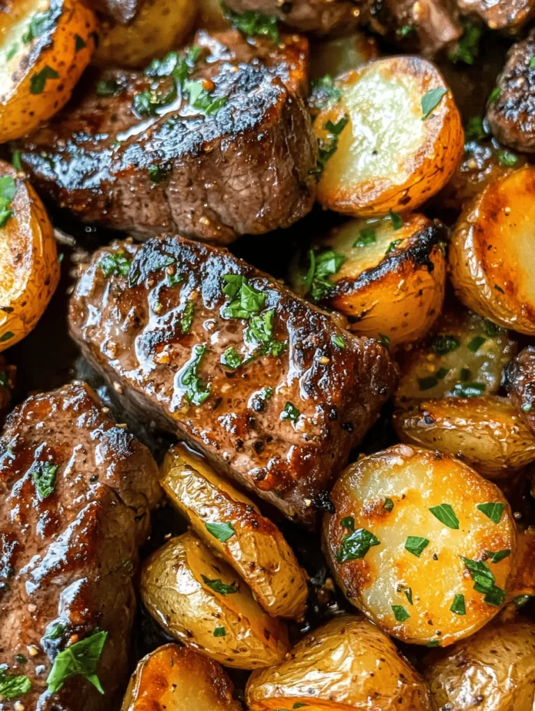 If you’re in search of a dish that perfectly marries rich flavors with comforting textures, look no further than Savory Garlic Butter Steak Bites paired with Roasted Potatoes. This dish is a delightful union of succulent steak morsels, infused with aromatic garlic butter, and crispy, golden baby potatoes that are roasted to perfection. Whether you’re preparing a cozy family dinner or entertaining guests, this recipe is sure to impress with its sumptuous taste and enticing aroma.