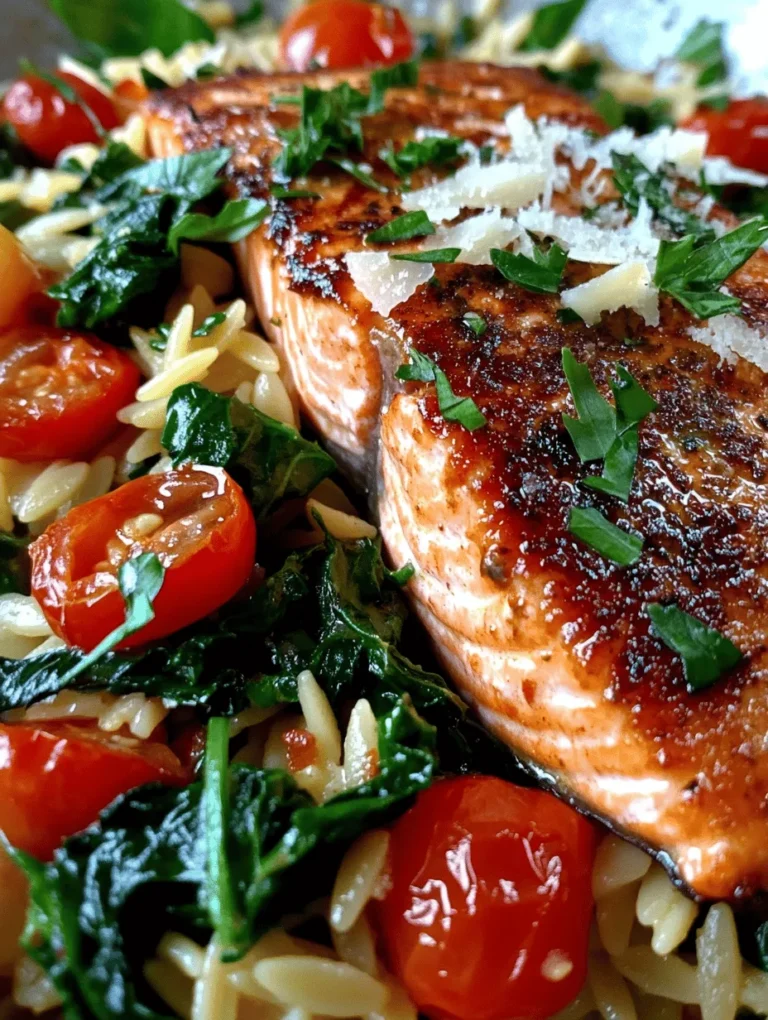 Imagine a vibrant, flavorful dish that brings the taste of the sea right to your dinner table, all while taking minimal effort to prepare. This is exactly what you get with One Skillet Salmon with Zesty Lemon Orzo. This delightful recipe not only pleases the palate with its zesty and fresh flavors, but it also embodies the convenience of a one-skillet meal, making it perfect for busy weeknights. With just a single pan to clean afterward, you can spend less time in the kitchen and more time enjoying your meal with family or friends.