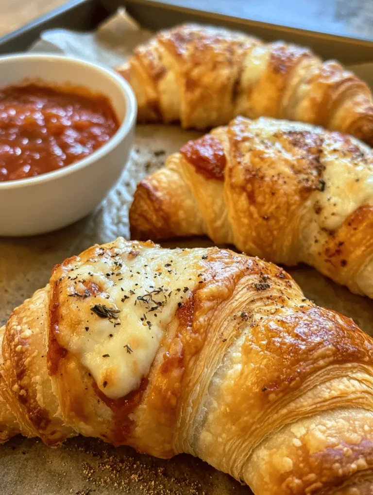Croissant rolls have gained immense popularity in kitchens around the world, thanks to their flaky texture and buttery flavor that can elevate any meal or snack. The versatility of croissant dough is one of its most appealing qualities; it can be filled with a myriad of ingredients, from sweet jams and chocolate to savory cheeses and meats. One such delightful combination that promises to tantalize your taste buds is the Mozzarella Pepperoni Croissant Rolls. By merging the classic Italian flavors of mozzarella and pepperoni with the light, airy characteristics of a croissant, these rolls create a delicious treat that is perfect for any occasion—be it a quick snack, a savory appetizer for your next gathering, or even a luxurious breakfast option.