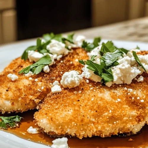 Crispy Hot Honey Feta Chicken is a bold, flavorful dish that beautifully marries the crispy textures of fried chicken with the sweet and spicy allure of hot honey and the creamy tang of feta cheese. This modern twist on classic chicken recipes is not only a feast for the palate but also a visual delight, making it a standout choice for any dining occasion. Whether you’re planning a cozy weeknight dinner, hosting a special gathering, or preparing meals in advance for busy days, this dish fits the bill perfectly.