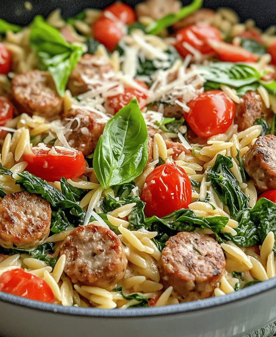 In the world of comforting meals, few dishes can compete with the delightful Creamy Chicken Sausage Orzo Skillet. This dish combines tender chicken sausage, creamy orzo pasta, and vibrant vegetables, making it a satisfying option for dinner. The creamy texture, coupled with the savory flavors of chicken sausage and the freshness of cherry tomatoes and spinach, creates a harmonious blend that is both delicious and nourishing. Additionally, its one-pan preparation makes it an ideal choice for busy weeknight dinners when time is of the essence, yet you still crave a home-cooked, hearty meal.