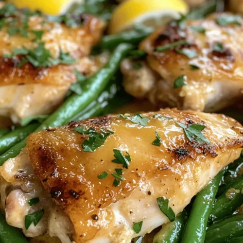 If you're searching for a quick yet flavorful meal that will tantalize your taste buds, look no further than our Lemon Garlic Butter Chicken and Green Beans Skillet. This dish is a perfect representation of comfort food, bringing together the zesty brightness of lemon, the rich creaminess of butter, and the savory depth of garlic. Whether you’re preparing dinner for your family on a busy weeknight or looking to impress guests at a special gathering, this recipe provides a delightful culinary experience that is both satisfying and easy to make.