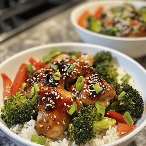 One of the standout features of Sticky Chicken Rice Bowls is their versatility. This recipe can be easily adapted to suit various tastes and dietary preferences. Want to make it vegetarian? Simply swap the chicken for tofu or tempeh, and adjust the marinade accordingly. Looking to add a little extra crunch? Feel free to toss in your favorite nuts or seeds. The dish is perfect for customizing; you can add seasonal vegetables or try different marinades to introduce new flavor profiles. This adaptability makes it a fantastic option for everything from family dinners to meal prep for the week.