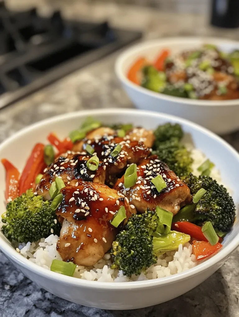One of the standout features of Sticky Chicken Rice Bowls is their versatility. This recipe can be easily adapted to suit various tastes and dietary preferences. Want to make it vegetarian? Simply swap the chicken for tofu or tempeh, and adjust the marinade accordingly. Looking to add a little extra crunch? Feel free to toss in your favorite nuts or seeds. The dish is perfect for customizing; you can add seasonal vegetables or try different marinades to introduce new flavor profiles. This adaptability makes it a fantastic option for everything from family dinners to meal prep for the week.