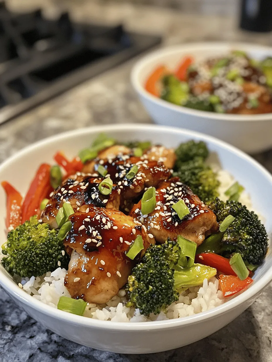 One of the standout features of Sticky Chicken Rice Bowls is their versatility. This recipe can be easily adapted to suit various tastes and dietary preferences. Want to make it vegetarian? Simply swap the chicken for tofu or tempeh, and adjust the marinade accordingly. Looking to add a little extra crunch? Feel free to toss in your favorite nuts or seeds. The dish is perfect for customizing; you can add seasonal vegetables or try different marinades to introduce new flavor profiles. This adaptability makes it a fantastic option for everything from family dinners to meal prep for the week.