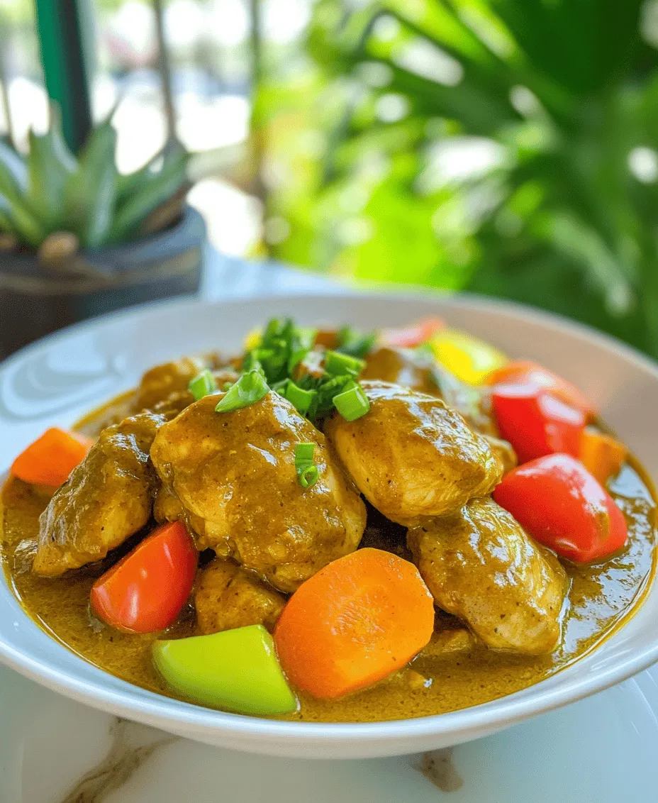 Jamaican cuisine is a vibrant tapestry woven with flavors, colors, and traditions that reflect the island's rich cultural heritage. Known for its bold and spicy flavors, Jamaican food is a celebration of ingredients that come together to create unforgettable dishes. Among the many culinary delights that Jamaica has to offer, <strong>curry chicken</strong> holds a special place in the hearts of many. This dish is not just a meal; it is a symbol of the island’s history, blending African, Indian, and indigenous influences into a harmonious celebration of taste.” /></p>
</p>
<h3>How Browning Contributes to the Overall Texture and Taste</h3>
</p>
<p>Browning is a crucial step in preparing authentic Jamaican curry chicken. This process involves cooking the chicken until it develops a rich, golden-brown crust. Not only does this enhance the visual appeal of the dish, but it also significantly contributes to the overall flavor profile. When you brown the chicken, the Maillard reaction occurs, which develops complex flavors and aromas that deepen the taste of the curry.</p>
</p>
<p>To achieve the perfect browning, ensure that your pan is hot enough to sear the chicken without steaming it. Use a combination of oil and spices, such as turmeric and paprika, which not only add flavor but also enhance the color. This initial step sets the stage for the curry’s richness, making every bite a delightful experience.</p>
</p>
<h3>Adding Vegetables</h3>
</p>
<p>Incorporating vegetables into your Jamaican curry chicken not only adds nutrition but also enriches the flavor and texture of the dish. Common vegetables used in this recipe include bell peppers, carrots, and onions. Each of these vegetables contributes unique characteristics that elevate the curry.</p>
</p>
<p><strong>Timing and Techniques for Adding Vegetables for Best Results</strong></p>
</p>
<p>When adding vegetables, timing is key. Start by sautéing onions and garlic with the chicken to build a solid flavor base. After browning the chicken, add your carrots and bell peppers. These vegetables should be added before the simmering stage, allowing them to soften and infuse their flavors into the curry.</p>
</p>
<p>Carrots will provide a subtle sweetness that balances the spices, while bell peppers add a slight crunch and freshness. If you prefer a softer texture, you can add the bell peppers a few minutes before the curry is done simmering. This ensures they retain some of their texture while still absorbing the delicious curry sauce.</p>
</p>
<h3>Simmering the Curry</h3>
</p>
<p>Simmering is an essential step in the preparation of Jamaican curry chicken, allowing the flavors to meld together and the chicken to become tender. This slow cooking process is what transforms the dish from a simple sauté into a rich and flavorful curry.</p>
</p>
<p><strong>Importance of Simmering for Tender Chicken</strong></p>
</p>
<p>For the best results, simmer the chicken on low heat for at least 30 minutes. This allows the spices to penetrate the meat fully and ensures that the chicken becomes tender and juicy. If you’re using bone-in chicken pieces, you might want to extend the simmering time to about 45 minutes, which provides even more depth to the flavor.</p>
</p>
<p><strong>Adjustments to Make Based on Personal Spice Tolerance</strong></p>
</p>
<p>While Jamaican curry chicken is known for its bold flavors, not everyone has the same spice tolerance. You can adjust the heat level by modifying the amount of scotch bonnet pepper or curry powder you use. If you prefer a milder curry, reduce the quantity of these ingredients or remove the seeds from the scotch bonnet pepper, which contain a significant amount of heat.</p>
</p>
<h3>Finishing Touches</h3>
</p>
<p>As your curry chicken nears completion, it’s vital to taste and adjust the seasoning. This is the moment to ensure that the flavors are balanced and that the dish meets your personal preferences.</p>
</p>
<p><strong>Adjusting Seasoning and Flavor Profile Before Serving</strong></p>
</p>
<p>Check for salt and add more if necessary, as this can significantly enhance the dish’s overall flavor. A splash of lime juice or a touch of sugar can also help to balance the spices and add brightness. Remember, authentic Jamaican curry chicken is all about achieving that perfect harmony of flavors.</p>
</p>
<h3>Suggestions for Serving and Garnishing</h3>
</p>
<p>When serving Jamaican curry chicken, consider garnishing with fresh cilantro or green onions for a pop of color and freshness. You can also serve it in a traditional manner by placing the curry directly in the center of a large platter, allowing everyone to serve themselves.</p>
</p>
<h3>Pairing Suggestions for Jamaican Curry Chicken</h3>
</p>
<p>Accompaniments can greatly enhance the experience of enjoying Jamaican curry chicken, making the meal even more delightful.</p>
</p>
<p><strong>Traditional Accompaniments and Side Dishes</strong></p>
</p>
<p>The classic side dishes that pair beautifully with curry chicken include steamed rice, roti, and festival (a type of fried dough). Each of these complements the curry’s richness while adding its own unique flavor.</p>
</p>
<p><strong>Steamed Rice: Types of Rice That Complement the Dish</strong></p>
</p>
<p>Steamed white rice is the most common accompaniment, but you can elevate your dish by using coconut rice or brown rice. Coconut rice adds a subtle sweetness and richness that pairs excellently with the spices in the curry, while brown rice adds a nutty flavor and a healthier option.</p>
</p>
<p><strong>Roti and Its Role in Jamaican Cuisine</strong></p>
</p>
<p>Roti, a type of flatbread, is another fantastic option. It is perfect for scooping up the curry sauce and adds a comforting, chewy texture that balances the dish. In Jamaican culture, roti is often served with various curries, reflecting the island’s rich culinary influences.</p>
</p>
<p><strong>Beverage Pairings That Enhance the Meal Experience</strong></p>
</p>
<p>To complement your Jamaican curry chicken, consider pairing it with a refreshing beverage. Traditional options include ginger beer or sorrel drink, both of which offer a spicy or fruity contrast to the savory flavors of the curry.</p>
</p>
<p><strong>Popular Jamaican Drinks That Complement Curry Chicken</strong></p>
</p>
<p>Ginger beer is particularly popular due to its zesty flavor and the way it cuts through the richness of the dish. Sorrel drink, made from the petals of the sorrel plant, is sweet and tart, offering a refreshing palate cleanser between bites.</p>
</p>
<h3>Cultural Significance of Curry Chicken in Jamaican Society</h3>
</p>
<p>Jamaican curry chicken holds a special place in the hearts of many, often being a staple at family gatherings and celebrations.</p>
</p>
<p><strong>The Role of Curry Chicken in Family Gatherings and Celebrations</strong></p>
</p>
<p>This dish is frequently featured at festive occasions, from Sunday dinners to birthday parties. The communal aspect of sharing a pot of curry chicken reflects the warmth and unity of Jamaican culture, where food serves as a means of bringing people together.</p>
</p>
<p><strong>How Jamaican Curry Chicken Reflects the Island’s Culinary Identity</strong></p>
</p>
<p>Jamaican curry chicken not only showcases the island’s love for bold flavors but also highlights the influence of Indian cuisine, which has been integrated into Jamaican cooking over the years. This fusion of flavors and techniques reflects the diverse cultural heritage of Jamaica.</p>
</p>
<p><strong>Variations of Curry Chicken Across Different Regions of Jamaica</strong></p>
</p>
<p>Different regions of Jamaica have their unique spins on curry chicken, influenced by local ingredients and traditions. For example, in some areas, you’ll find the addition of sweet potatoes or different types of peppers, showcasing the creativity and adaptability of Jamaican cuisine.</p>
</p>
<h3>Health Considerations of Jamaican Curry Chicken</h3>
</p>
<p>When prepared thoughtfully, Jamaican curry chicken can be a nutritious meal packed with flavor.</p>
</p>
<p><strong>Nutritional Benefits of Key Ingredients</strong></p>
</p>
<p>The primary ingredients, such as chicken, vegetables, and spices, offer various health benefits. Chicken is a great source of lean protein, while vegetables provide essential vitamins and minerals. Spices like turmeric have anti-inflammatory properties, adding to the dish’s nutritional profile.</p>
</p>
<p><strong>Balancing Flavors and Spices for a Wholesome Dish</strong></p>
</p>
<p>To make a healthier version of Jamaican curry chicken, consider using skinless chicken and adding more vegetables. This not only reduces the fat content but also increases the fiber and nutrient density of the dish without compromising on flavor.</p>
</p>
<p><strong>Tips for Making a Healthier Version Without Compromising Taste</strong></p>
</p>
<p>You can also reduce the amount of oil used for browning the chicken and opt for lighter coconut milk instead of heavy cream. These simple adjustments allow you to enjoy the authentic taste of the curry while keeping it health-conscious.</p>
</p>
<h3>Conclusion</h3>
</p>
<p>In summary, authentic Jamaican curry chicken is a dish that encapsulates the vibrant flavors and cultural richness of Jamaica. Its preparation is a labor of love, as each step contributes to the depth and complexity of the final dish.</p>
</p>
<p>Exploring the bold spices, fresh ingredients, and traditional accompaniments allows you to experience the full essence of Jamaican cuisine. Sharing a meal of curry chicken is more than just enjoying delicious food; it’s about connecting with family and friends, celebrating life’s moments, and embracing the culinary heritage of Jamaica.</p>
</p>
<p>Whether you’re cooking for a special occasion or a casual weeknight dinner, this recipe invites you to indulge in the rich culinary tapestry of Jamaica, encouraging you to savor and celebrate the delightful flavors it has to offer.</p>
<div id=