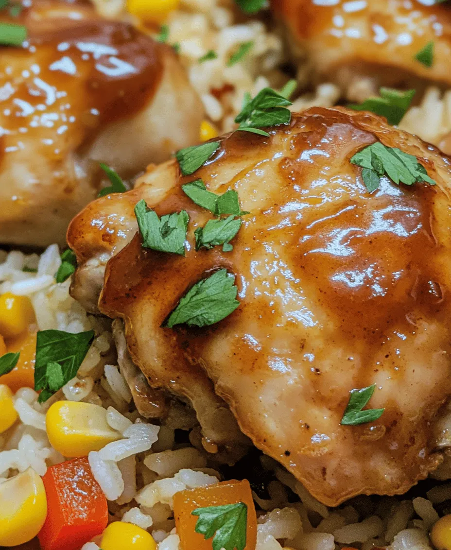 In today's fast-paced world, the need for quick, delicious, and nutritious meals has never been greater. Enter <strong>One-Pan Honey BBQ Chicken Rice</strong>, a dish that perfectly marries convenience with mouthwatering flavor. This recipe encapsulates everything we love about one-pan meals: simplicity, ease of preparation, and minimal cleanup. With succulent chicken thighs glazed in a sweet and smoky honey BBQ sauce, paired with fluffy rice, vibrant vegetables, and a touch of aromatic spices, this dish is bound to become a family favorite.” /></p>
</p>
<h2>How to Properly Sauté Without Burning</h2>
</p>
<p>Sautéing is a fundamental cooking technique that enhances the flavors of your ingredients. To sauté without burning, start by ensuring your pan is adequately heated before adding any oil. A medium-high heat is ideal for this recipe, as it allows the chicken to brown nicely without overcooking. Use an oil with a high smoke point, such as canola or grapeseed oil, to prevent burning.</p>
</p>
<p>When adding chicken to the pan, don’t overcrowd it; this can trap steam and prevent proper browning. Instead, work in batches if necessary. Allow the chicken to cook undisturbed for a few minutes to form a nice crust before flipping. This technique not only prevents burning but also enhances flavor through the Maillard reaction, which is the chemical reaction that occurs when proteins and sugars undergo heat.</p>
</p>
<h2>Browning the Chicken</h2>
</p>
<p>Browning the chicken is a crucial step in developing a rich flavor profile for your One-Pan Honey BBQ Chicken Rice. After seasoning your chicken pieces with salt and pepper, place them skin-side down (if using skin-on chicken) in the hot pan. This helps render the fat and create a crispy, flavorful exterior.</p>
</p>
<p>Allow the chicken to cook for about 5-7 minutes on each side, depending on thickness. You want a golden-brown color before removing it from the pan. This initial sear locks in moisture and creates a depth of flavor that will permeate the dish.</p>
</p>
<h3>Techniques for Achieving the Perfect Sear</h3>
</p>
<p>To achieve the perfect sear, patience is key. Resist the temptation to move the chicken around too much; let it sit to develop a crust. If the chicken begins to stick to the pan, it’s likely not ready to be flipped. Use tongs to check; if it releases easily, it’s time to turn.</p>
</p>
<p>For an added layer of flavor, consider adding minced garlic or sliced onions to the pan during the last minute of browning the chicken. This will caramelize and add depth to the dish as it cooks, infusing the chicken with aromatic notes.</p>
</p>
<h3>The Role of Browning in Flavor Development</h3>
</p>
<p>Browning not only enhances the visual appeal of your dish but also contributes significantly to its flavor. The caramelization of sugars and the browning of proteins create complex flavors that are essential for a satisfying meal. In the case of One-Pan Honey BBQ Chicken Rice, the savory notes from the browned chicken will meld beautifully with the sweet and smoky BBQ sauce, resulting in a dish that is both comforting and delicious.</p>
</p>
<h2>Combining Ingredients</h2>
</p>
<p>Once the chicken is browned, it’s time to bring the dish together. Carefully remove the chicken from the pan and set it aside on a plate. In the same pan, add your BBQ sauce, chicken broth, rice, and vegetables. This is where the magic happens, as all the components will cook together, allowing the flavors to meld beautifully.</p>
</p>
<h3>The Process of Incorporating BBQ Sauce, Broth, Rice, and Vegetables</h3>
</p>
<p>Start by pouring in the BBQ sauce and broth, stirring to combine. This mixture not only acts as the cooking liquid for the rice but also infuses it with flavor. Add the rice and your choice of vegetables—bell peppers, corn, and peas work wonderfully in this dish.</p>
</p>
<p>It’s essential to stir gently to ensure all the rice is coated with the sauce and evenly distributed in the pan. This helps prevent sticking and ensures an even cooking process.</p>
</p>
<h3>Importance of Gentle Stirring to Prevent Sticking</h3>
</p>
<p>When cooking rice, gentle stirring is crucial. Too much agitation can cause the rice to release excess starch, resulting in a gummy texture. Instead, use a spatula to fold the rice and vegetables into the sauce mixture carefully. This technique will help maintain the integrity of the rice grains, ensuring they cook up light and fluffy.</p>
</p>
<h2>Cooking the Rice</h2>
</p>
<p>Once all the ingredients are combined, it’s time to cook the rice. Bring the mixture to a boil over medium-high heat. Once boiling, reduce the heat to low, cover the pan with a tight-fitting lid, and let it simmer. This method traps steam and promotes even cooking.</p>
</p>
<h3>Instructions on Bringing the Mixture to a Boil and Reducing Heat</h3>
</p>
<p>After adding the rice and vegetables, allow the mixture to bubble for about 2-3 minutes. Once you see consistent bubbling, reduce the heat to low. This low and slow cooking method allows the rice to absorb the flavors of the BBQ sauce while cooking through without burning.</p>
</p>
<h3>Tips for Checking Rice Doneness and Ensuring Even Cooking</h3>
</p>
<p>Cooking times may vary depending on the type of rice used. For white rice, it typically cooks in about 18-20 minutes, while brown rice may take closer to 40-45 minutes. To check for doneness, carefully remove the lid and taste a few grains. If the rice is tender and has absorbed most of the liquid, it’s done. If there’s still excess liquid, cover and continue cooking for another few minutes.</p>
</p>
<h2>Final Checks for Doneness</h2>
</p>
<p>As the rice finishes cooking, it’s essential to check both the chicken and rice for doneness. The chicken should reach an internal temperature of 165°F for safe consumption. You can use a meat thermometer for accuracy. The rice should be fluffy and fully cooked, with no hard grains remaining.</p>
</p>
<h3>Importance of Checking Chicken Temperature and Rice Texture</h3>
</p>
<p>The combination of checking the chicken’s temperature and ensuring the rice is perfectly fluffy ensures a successful dish. If either component isn’t quite there, allow it to cook a little longer. Once both are ready, remove the pan from heat and let it sit for a few minutes before serving. This resting period allows the flavors to settle and the rice to finish steaming.</p>
</p>
<h2>Serving Suggestions</h2>
</p>
<p>When it comes to serving your One-Pan Honey BBQ Chicken Rice, presentation matters. Fluff the rice with a fork to separate the grains before serving. This not only improves the texture but also makes for an appealing display.</p>
</p>
<h3>How to Fluff the Rice and Serve</h3>
</p>
<p>To fluff the rice, gently slide a fork through it, lifting and separating the grains. This technique prevents clumping and keeps the dish light. Serve the chicken over the rice, drizzling any remaining BBQ sauce from the pan over the top for added flavor.</p>
</p>
<h3>Presentation Tips for an Appealing Dish</h3>
</p>
<p>For an aesthetically pleasing presentation, consider garnishing with fresh herbs like chopped parsley or cilantro. You can also add a sprinkle of sesame seeds for texture. Serve the dish in wide, shallow bowls to showcase the vibrant colors of the ingredients.</p>
</p>
<h2>Flavor Variations and Additions</h2>
</p>
<p>One of the great things about the One-Pan Honey BBQ Chicken Rice is its versatility. You can easily customize the recipe to suit your taste preferences or dietary needs.</p>
</p>
<h3>Suggestions for Customizing the Recipe</h3>
</p>
<p>Experimenting with different BBQ sauces can drastically change the flavor profile of this dish. For a tangy kick, try a vinegar-based sauce, while a sweeter sauce will enhance the flavor of the honey. Spicy BBQ sauces can add a nice heat to the dish, making it an exciting option for spice lovers.</p>
</p>
<h3>Different BBQ Sauces and Their Flavor Profiles</h3>
</p>
<p>The world of BBQ sauces is vast, with options ranging from smoky to sweet. Kansas City-style sauces are thick and sweet, while Texas-style is more tomato-based with a spicy note. For a Southeast Asian twist, try a hoisin or teriyaki sauce. Each will bring a unique flavor dimension to your One-Pan Honey BBQ Chicken Rice.</p>
</p>
<h3>Alternative Vegetables to Include</h3>
</p>
<p>Feel free to get creative with your vegetable choices. Zucchini, carrots, and snap peas can all be delicious additions. Adding a mix of colors not only enhances the visual appeal but also packs in different nutrients, making your dish even healthier.</p>
</p>
<h3>Options for Spice Levels</h3>
</p>
<p>If you enjoy a bit of heat, consider adding jalapeños or a dash of cayenne pepper to the cooking process. This can elevate the dish and make it more exciting. Alternatively, a sprinkle of red pepper flakes before serving can give it that extra kick.</p>
</p>
<h2>Nutritional Information and Health Benefits</h2>
</p>
<p>The One-Pan Honey BBQ Chicken Rice dish is not only delicious but also provides a well-rounded meal.</p>
</p>
<h3>Overview of the Nutritional Value of the Dish</h3>
</p>
<p>With chicken as the primary protein source, it offers lean protein, essential for muscle repair and growth. The rice serves as a source of carbohydrates, providing energy, while the vegetables contribute vital vitamins and minerals.</p>
</p>
<h3>Discuss the Balance of Protein, Carbohydrates, and Vegetables</h3>
</p>
<p>This dish strikes a balance between protein, carbs, and fiber-rich vegetables, ensuring a satisfying and nutritious meal that supports overall health. Whole ingredients also mean fewer preservatives and additives, making this a wholesome choice.</p>
</p>
<h3>Benefits of Using Whole Ingredients Versus Processed Options</h3>
</p>
<p>By using whole ingredients, you not only enhance the flavor but also boost the nutritional value of your meal. Whole foods are packed with nutrients and are generally lower in sodium and sugar compared to processed options. Choosing fresh vegetables and high-quality chicken can lead to a more satisfying and healthful dining experience.</p>
</p>
<h2>Conclusion</h2>
</p>
<p>The One-Pan Honey BBQ Chicken Rice is a simple yet flavorful dish that brings comfort and satisfaction to your table. With its easy preparation and minimal cleanup, this recipe is perfect for busy weeknights or a cozy family dinner. The combination of tender chicken, fluffy rice, and a rich BBQ sauce creates a meal that is both comforting and delicious.</p>
</p>
<p>Encourage your family and friends to gather around the table and enjoy the delightful flavors of this dish. The joy of sharing home-cooked meals is a treasured experience, and this recipe is sure to become a favorite in your household. So why not try it today? You might just find a new go-to recipe that brings warmth and happiness to your dining experience.</p>
<div id=