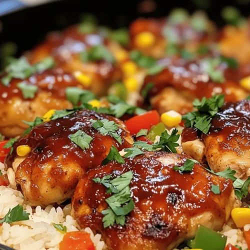 In today's fast-paced world, the need for quick, delicious, and nutritious meals has never been greater. Enter One-Pan Honey BBQ Chicken Rice, a dish that perfectly marries convenience with mouthwatering flavor. This recipe encapsulates everything we love about one-pan meals: simplicity, ease of preparation, and minimal cleanup. With succulent chicken thighs glazed in a sweet and smoky honey BBQ sauce, paired with fluffy rice, vibrant vegetables, and a touch of aromatic spices, this dish is bound to become a family favorite.