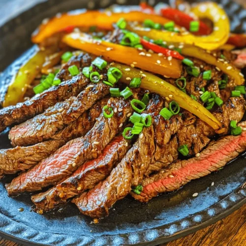Sizzling Pepper Steak with Onions is a beloved dish that encapsulates a combination of vibrant flavors and satisfying textures, making it a favorite among home cooks and food enthusiasts alike. This stir-fry dish features tender strips of flank steak seared to perfection and tossed with colorful bell peppers and onions, all coated in a savory sauce that tantalizes the taste buds. Whether you're looking for a quick weeknight dinner or an impressive dish for a special occasion, this recipe delivers both deliciousness and versatility.