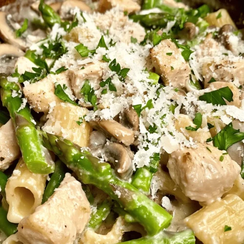 If you’re searching for a dish that perfectly blends comfort and elegance, look no further than Creamy Mushroom and Asparagus Chicken Penne. This delightful pasta dish boasts a creamy texture and vibrant flavors that are sure to tantalize your taste buds. The combination of tender chicken, fresh asparagus, and earthy mushrooms enveloped in a luscious sauce creates a culinary experience that feels indulgent yet is surprisingly easy to prepare.