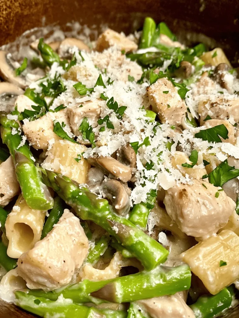 If you’re searching for a dish that perfectly blends comfort and elegance, look no further than Creamy Mushroom and Asparagus Chicken Penne. This delightful pasta dish boasts a creamy texture and vibrant flavors that are sure to tantalize your taste buds. The combination of tender chicken, fresh asparagus, and earthy mushrooms enveloped in a luscious sauce creates a culinary experience that feels indulgent yet is surprisingly easy to prepare.