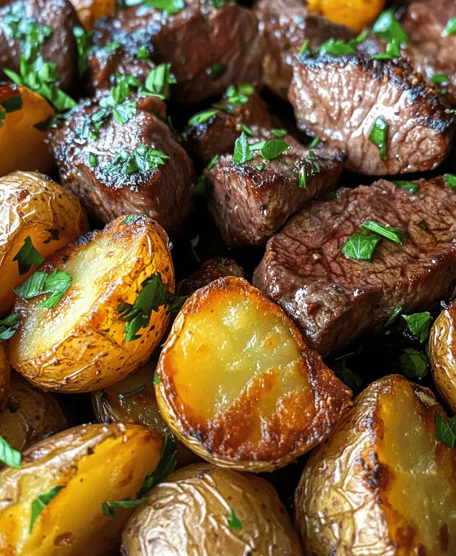 A successful dish begins with quality ingredients, and the savory garlic butter steak bites and crispy potatoes are no exception. Let’s take a closer look at the key components that make this meal so irresistible.