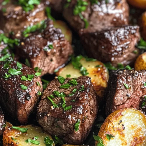 A successful dish begins with quality ingredients, and the savory garlic butter steak bites and crispy potatoes are no exception. Let’s take a closer look at the key components that make this meal so irresistible.