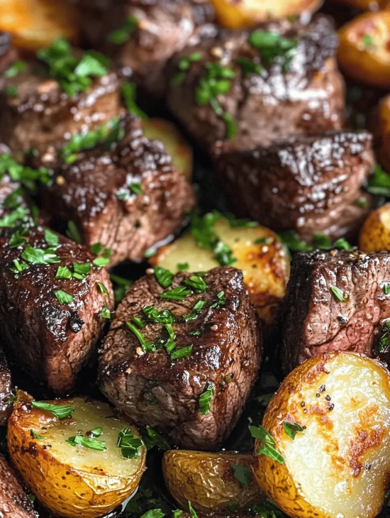 A successful dish begins with quality ingredients, and the savory garlic butter steak bites and crispy potatoes are no exception. Let’s take a closer look at the key components that make this meal so irresistible.