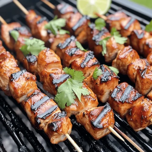 If you're looking for a dish that embodies the vibrant and rich flavors of Thai cuisine while being easy to prepare, look no further than Easy Grilled Thai Chicken Skewers. This delightful dish features juicy chicken marinated in a savory blend of spices, herbs, and sauces, all perfectly grilled to achieve that smoky flavor and charred texture. The appeal of chicken skewers lies in their versatility; they can be served as a main course for a summer barbecue, as finger food at a party, or even as a quick weeknight dinner. With their colorful presentation and mouthwatering taste, these skewers are sure to impress your family and friends.