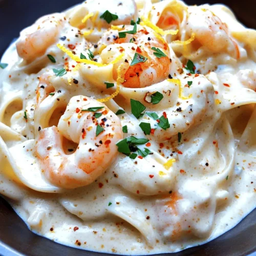 Creamy Garlic Shrimp Pasta is a dish that embodies comfort and indulgence in every bite. With its velvety sauce, succulent shrimp, and perfectly cooked pasta, this meal is a culinary delight that appeals to seafood enthusiasts and pasta lovers alike. The combination of garlic, cream, and delicate spices creates a flavor profile that is rich yet balanced, making it a favorite for both weeknight dinners and special occasions. What makes this dish even more appealing is its simplicity; with just a few key ingredients, you can create a gourmet experience right in your own kitchen.