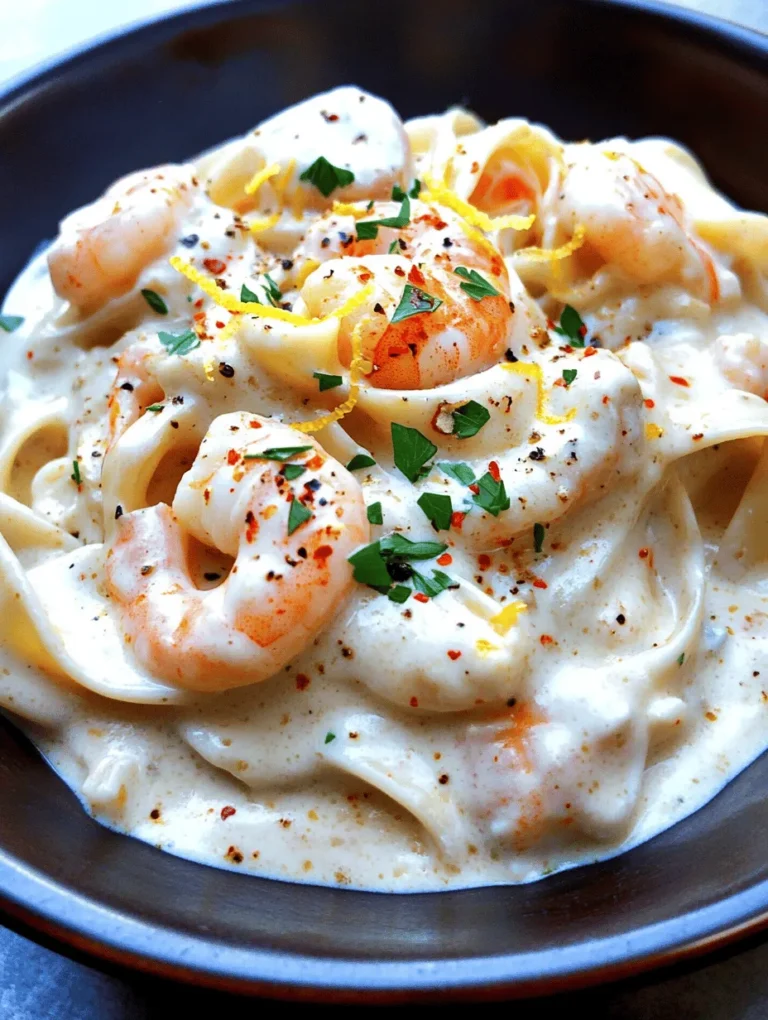 Creamy Garlic Shrimp Pasta is a dish that embodies comfort and indulgence in every bite. With its velvety sauce, succulent shrimp, and perfectly cooked pasta, this meal is a culinary delight that appeals to seafood enthusiasts and pasta lovers alike. The combination of garlic, cream, and delicate spices creates a flavor profile that is rich yet balanced, making it a favorite for both weeknight dinners and special occasions. What makes this dish even more appealing is its simplicity; with just a few key ingredients, you can create a gourmet experience right in your own kitchen.