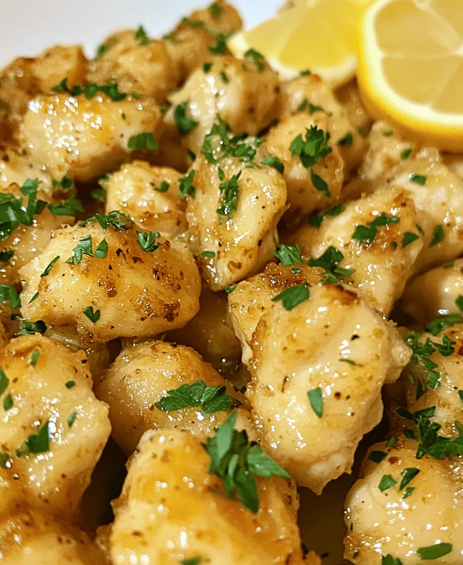 Garlic Butter Chicken Bites boast a flavor profile that is nothing short of irresistible. The dish marries the earthy richness of garlic and butter with the savory goodness of chicken, creating a mouthwatering experience that is both comforting and gourmet. The allure of garlic butter dishes is firmly rooted in their ability to transform the ordinary into the extraordinary. As the garlic sautés in butter, it releases aromatic compounds that enhance the overall flavor of the meal—resulting in a dish that is not only tasty but also aromatic enough to entice anyone within sniffing range.