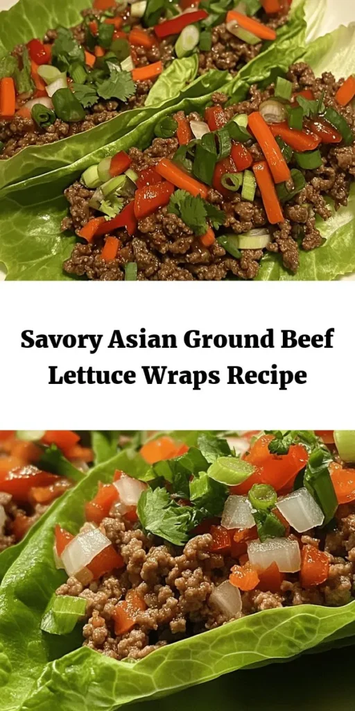 Enjoy a burst of flavors with these Asian-Style Ground Beef Lettuce Wraps, perfect for a fresh and healthy meal! In just 30 minutes, you can sauté seasoned ground beef with garlic, ginger, and colorful veggies, all wrapped in crisp lettuce leaves. Elevate your dining experience with tasty toppings like green onions, cilantro, and optional chili for a kick. Ideal for a quick dinner or as a party appetizer, these wraps are sure to impress!