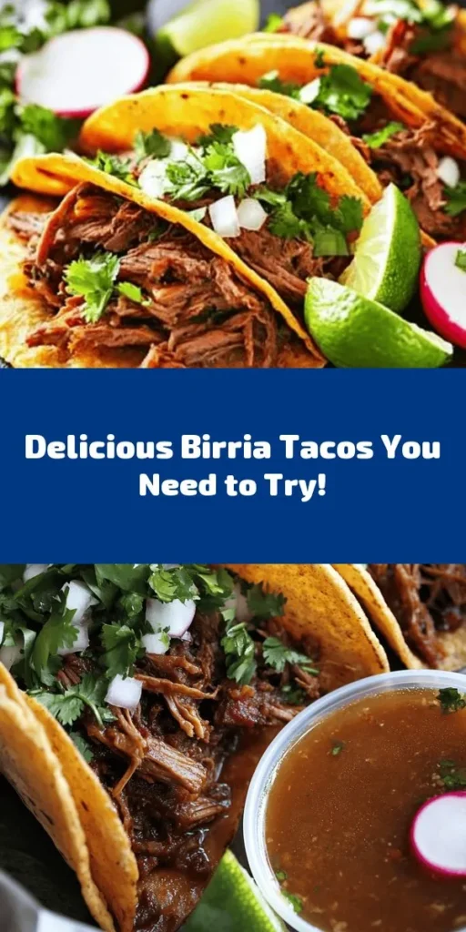Dive into the delicious world of my favorite Birria Tacos! These mouthwatering tacos are made with tender, slow-cooked beef chuck roast and shank, marinated in a flavorful blend of guajillo and ancho chiles, spices, and beef broth. Perfectly paired with warm corn tortillas, fresh cilantro, and diced onions, they are a must-try for taco lovers. Don’t forget to serve with lime wedges and a cup of broth for dipping. Enjoy this rich, savory dish at your next gathering!