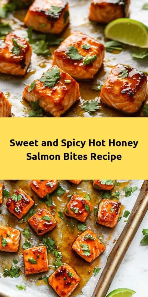 Elevate your dinner game with these mouthwatering Hot Honey Salmon Bites! This easy recipe combines fresh salmon with a spicy-sweet honey sauce, making it perfect for a quick weeknight meal or an impressive appetizer. With just a few simple ingredients like honey, sriracha, and smoked paprika, you’ll create a dish that’s bursting with flavor. Garnish with fresh cilantro and serve with lime for a zesty finish—your taste buds will thank you!