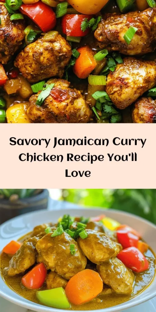 Transport your taste buds to Jamaica with this authentic curry chicken recipe! Made with bone-in chicken, vibrant spices like Jamaican curry powder and allspice, this dish is bursting with flavor. The addition of coconut milk gives it a creamy texture while Scotch bonnet peppers add a delightful kick. Perfect for family dinners, serve it over rice or with roti for a satisfying meal. Quick to prep and easy to make, it’s a must-try for curry lovers!