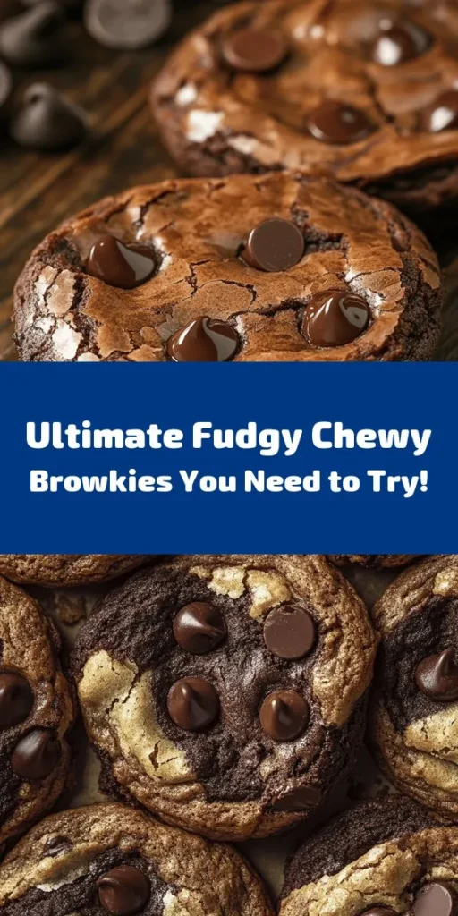 Indulge in the ultimate dessert with these fudgy chewy browkies, a delightful combination of brownies and cookies! Made with rich cocoa, buttery chocolate chips, and a chewy cookie layer, this recipe is easy to follow and ready in just under an hour. Perfect for sharing or satisfying your sweet tooth! Bake a batch today and enjoy the best of both worlds in every delicious bite. Don’t forget to save some for later—they stay fresh for up to a week!