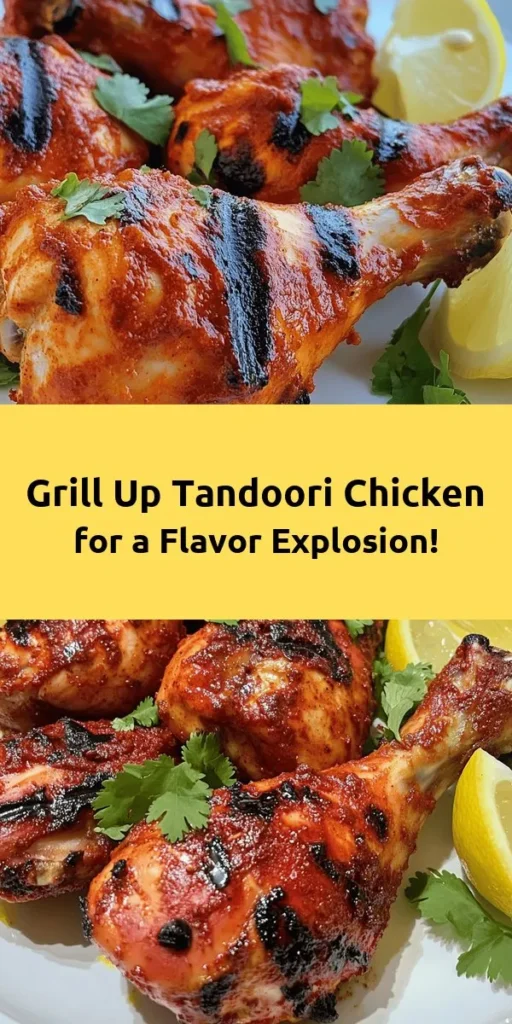Discover the flavors of India with this Tandoori Chicken Delight recipe! Marinated in a zesty yogurt-spice blend, these juicy chicken legs are grilled to perfection. With ingredients like garlic, ginger, and a mix of aromatic spices, each bite is a burst of flavor. Perfect for summer barbecues or a cozy dinner, serve it garnished with fresh cilantro and lemon wedges. Easy to prepare and a crowd-pleaser your family will love!