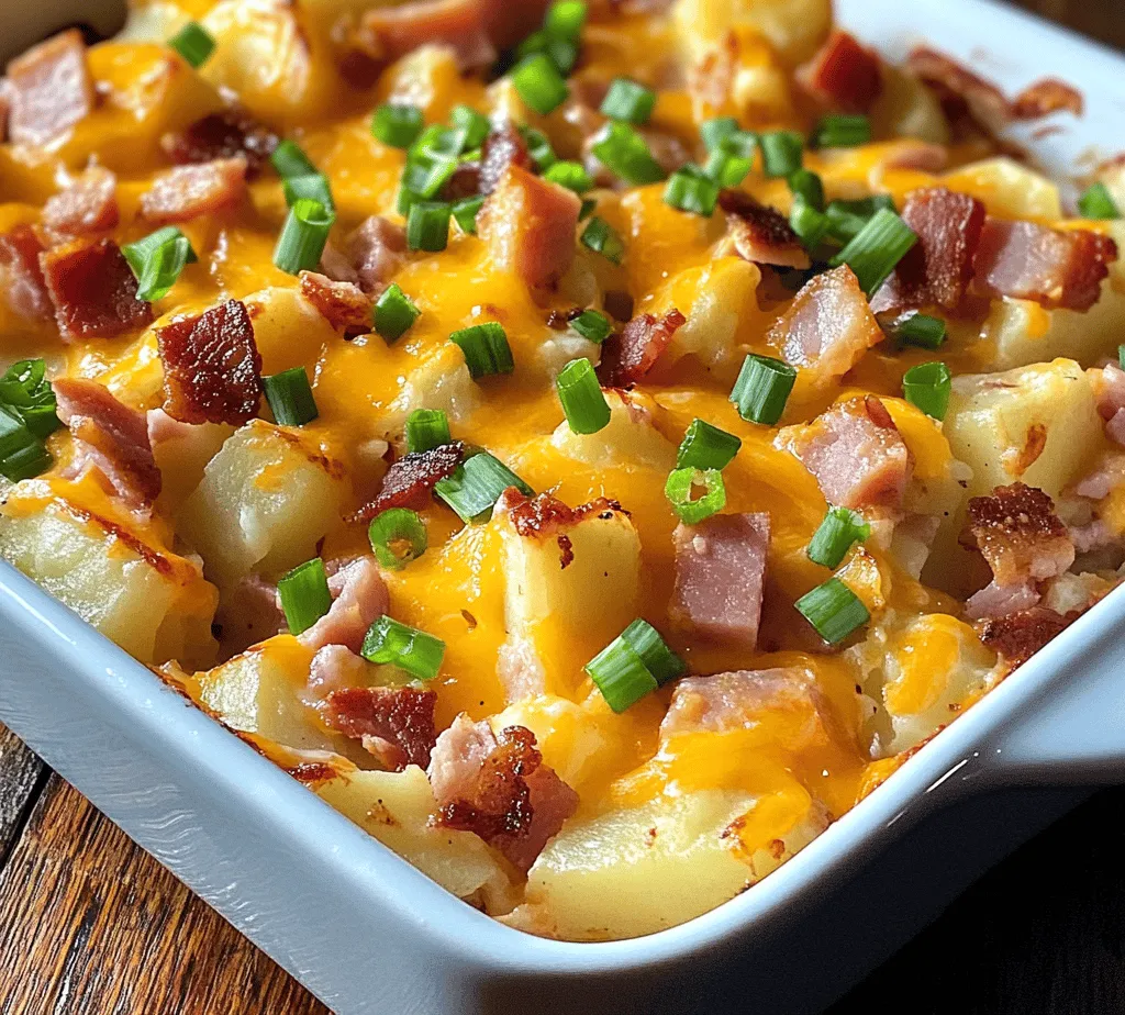 If you’re on the hunt for a dish that embodies comfort and indulgence, look no further than Cheesy Ham & Bacon Potato Delight. This recipe is a harmonious blend of creamy potatoes, savory ham, and crispy bacon, all enveloped in a rich, cheesy sauce. It’s a dish that invites you to gather around the table, perfect for family gatherings, potlucks, or simply a cozy night in. The appeal of this delightful meal lies in its ability to bring together loved ones, all while tantalizing their taste buds with a balance of flavors and textures.