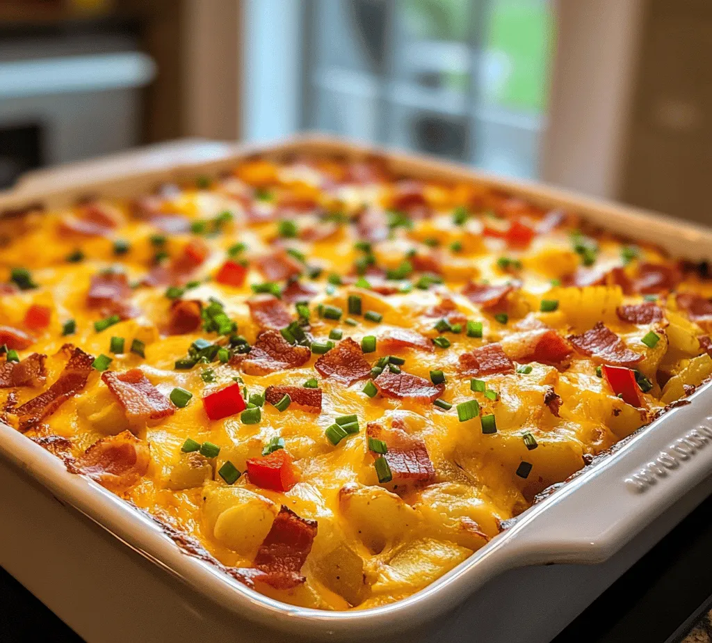 Breakfast casseroles have become a beloved staple in many households, transforming the way we enjoy our first meal of the day. These hearty dishes combine various ingredients into a single, baked creation that not only saves time but also pleases the palate. Among the myriad of breakfast casserole recipes, the Cheesy Bacon Potato Breakfast Casserole stands out for its rich flavors and comforting essence. This dish is the perfect blend of crispy bacon, tender potatoes, and melty cheese, making it a go-to option for breakfast enthusiasts and busy families alike.