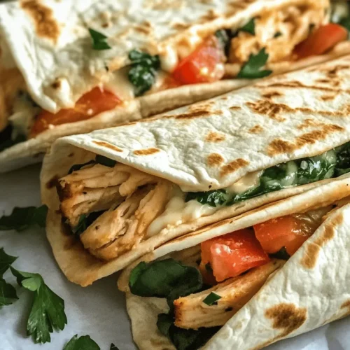 At the heart of our Cheesy Garlic Chicken Wraps is the boneless, skinless chicken breast. This lean protein is favored by countless home cooks for its versatility and health benefits. Chicken breasts are rich in essential nutrients, including protein, vitamins B6 and B12, niacin, and minerals such as phosphorus and selenium.