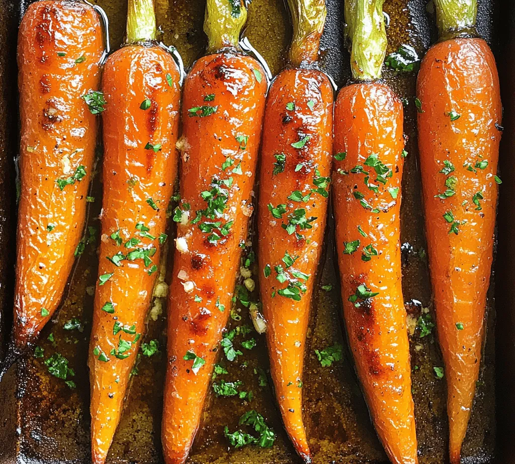 Honey Garlic Butter Roasted Carrots are a delightful side dish that brings a touch of sweetness and sophistication to any meal. This dish combines tender, caramelized carrots with the rich flavors of honey, garlic, and butter, creating a perfect balance that appeals to a wide range of palates. Whether served alongside a holiday feast or as a simple weeknight dinner accompaniment, these roasted carrots are sure to impress.
