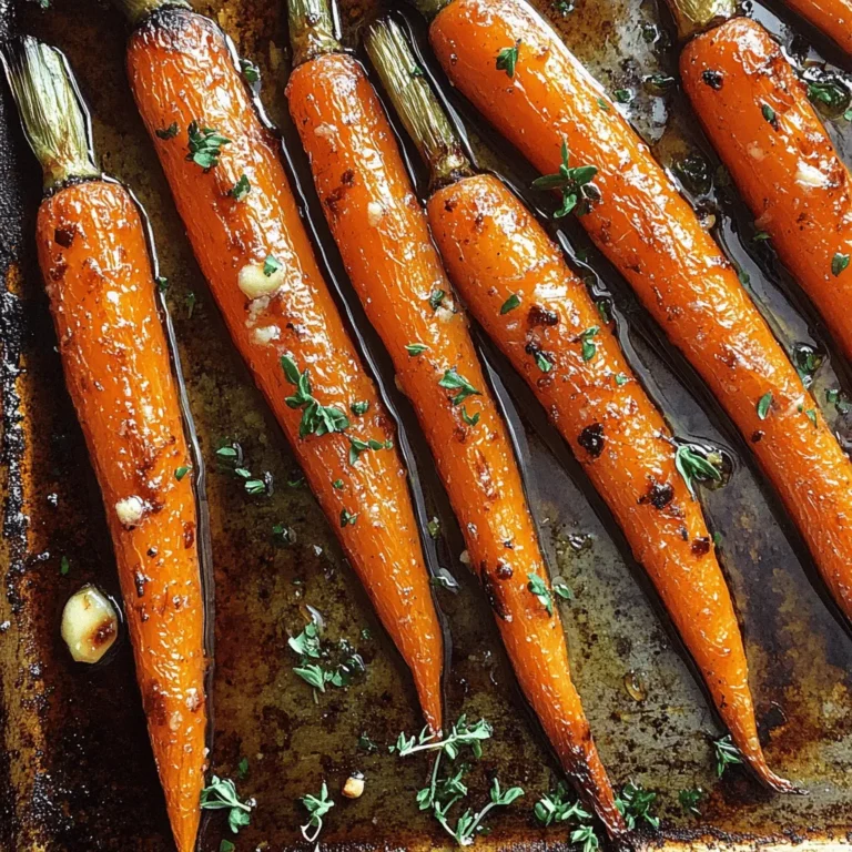Honey Garlic Butter Roasted Carrots are a delightful side dish that brings a touch of sweetness and sophistication to any meal. This dish combines tender, caramelized carrots with the rich flavors of honey, garlic, and butter, creating a perfect balance that appeals to a wide range of palates. Whether served alongside a holiday feast or as a simple weeknight dinner accompaniment, these roasted carrots are sure to impress.