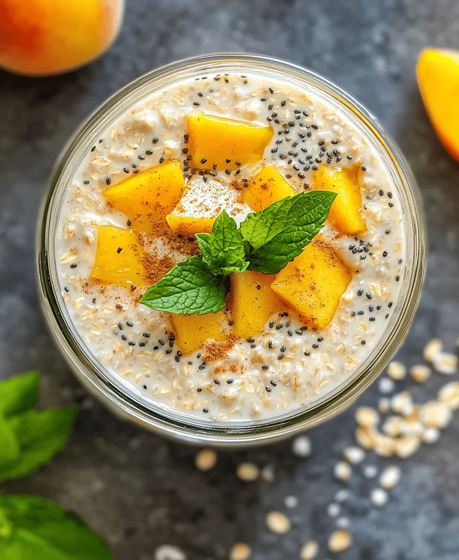 In today’s fast-paced world, breakfast often becomes an afterthought. However, overnight oats have emerged as a popular and convenient breakfast choice for health-conscious individuals and busy families alike. These delightful, no-cook oats allow you to prepare a nutritious meal in advance, ensuring that you can start your day with energy and satisfaction. The recipe we're diving into today combines the wholesome goodness of oats with the sweet, juicy flavor of fresh peaches, creating a dish that’s not only delicious but also packed with nutrients.