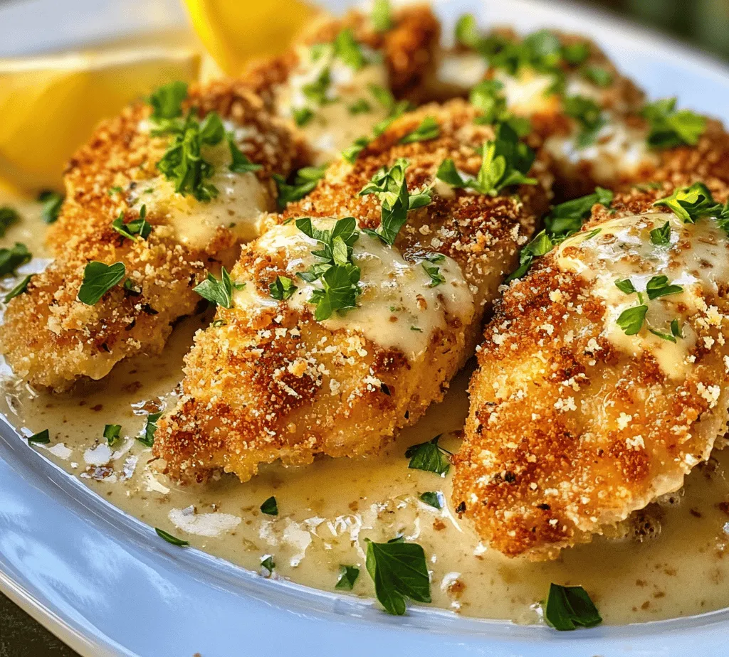 Welcome to the world of culinary indulgence with our Crispy Parmesan Chicken with a Dreamy Garlic Cream Sauce! This dish is not just a meal; it's an experience that tantalizes your taste buds with its crispy texture, rich flavors, and a creamy sauce that elevates it to a gourmet level. Whether you're preparing for a cozy family dinner or hoping to impress guests at your next gathering, this recipe strikes the perfect balance between simplicity and sophistication.