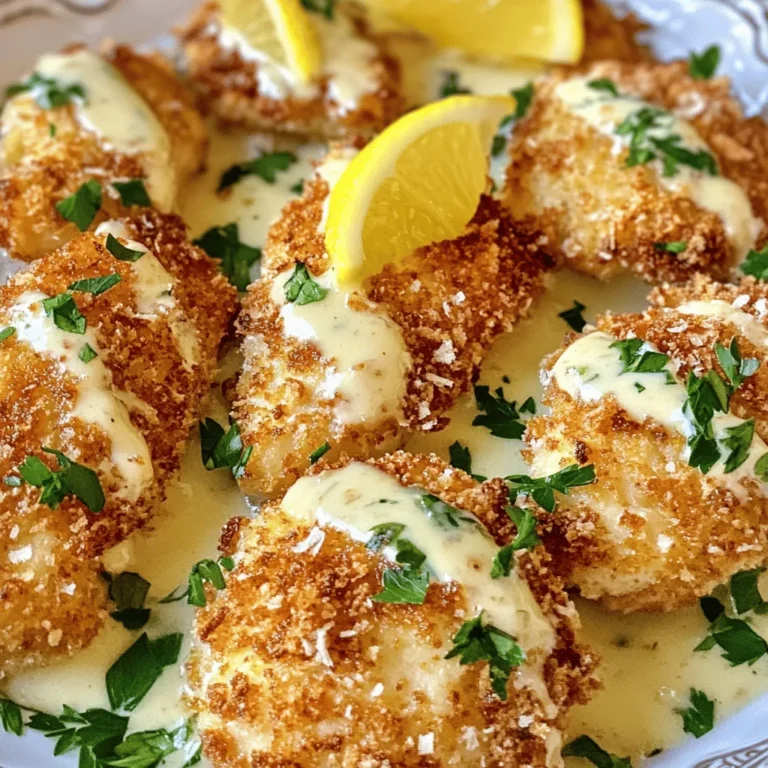 Welcome to the world of culinary indulgence with our Crispy Parmesan Chicken with a Dreamy Garlic Cream Sauce! This dish is not just a meal; it's an experience that tantalizes your taste buds with its crispy texture, rich flavors, and a creamy sauce that elevates it to a gourmet level. Whether you're preparing for a cozy family dinner or hoping to impress guests at your next gathering, this recipe strikes the perfect balance between simplicity and sophistication.