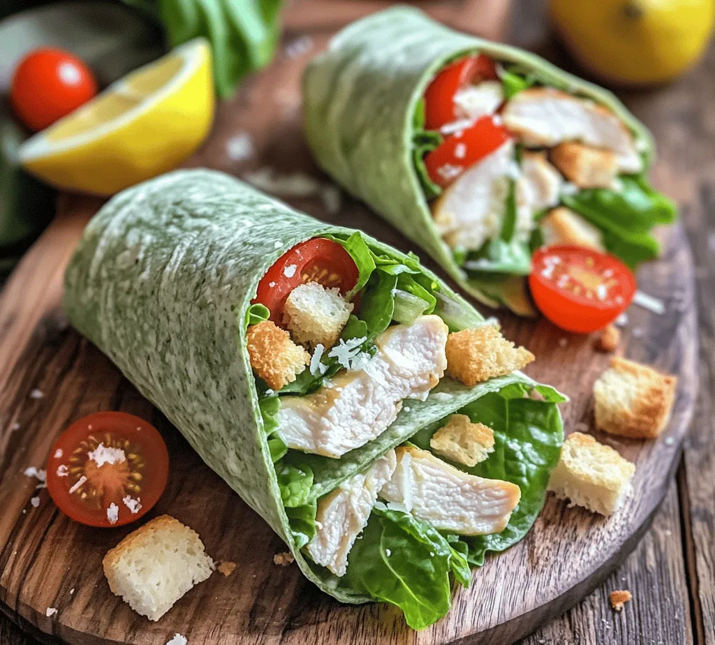 Wraps have become a staple in the culinary world, celebrated for their convenience, versatility, and delicious flavor combinations. Whether enjoyed as a quick lunch, a hearty dinner, or a meal prep option, wraps provide a satisfying solution for busy individuals and families. Among the myriad of wrap recipes available, Zesty Chicken Caesar Wraps stand out for their vibrant flavors and wholesome ingredients. These wraps offer a delightful twist on the classic Caesar salad, combining tender shredded chicken with crisp romaine lettuce, juicy cherry tomatoes, and a rich Caesar dressing, all wrapped neatly in a soft tortilla.