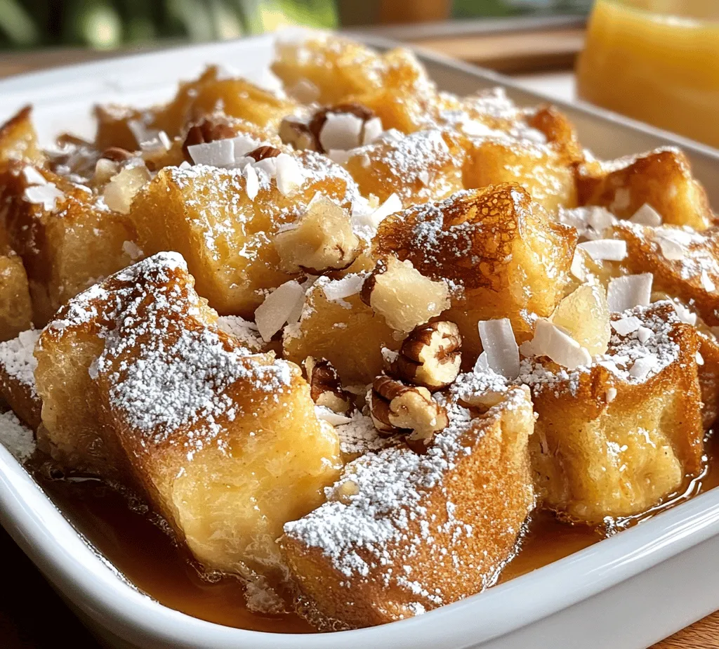 If you're on the lookout for a delightful breakfast that brings a touch of tropical paradise to your table, look no further than Sweet Hawaiian Roll French Toast Bake. This dish is not only visually appealing but also bursting with flavor, making it a perfect choice for family gatherings, brunch with friends, or a comforting weekend breakfast. The soft, pillowy texture of the Sweet Hawaiian rolls combined with a rich custard creates a unique and satisfying experience that will have everyone asking for seconds.
