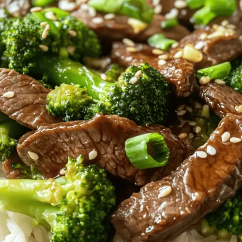 Beef and Broccoli is a beloved dish that has made its mark in Asian cuisine, particularly in Chinese-American restaurants. This classic stir-fry showcases the vibrant green of fresh broccoli paired with tender slices of beef, all enveloped in a savory, umami-rich sauce. Its popularity stems not only from its delicious flavor profile but also from its appealing texture—a perfect balance between the crispness of the broccoli and the tenderness of the beef.