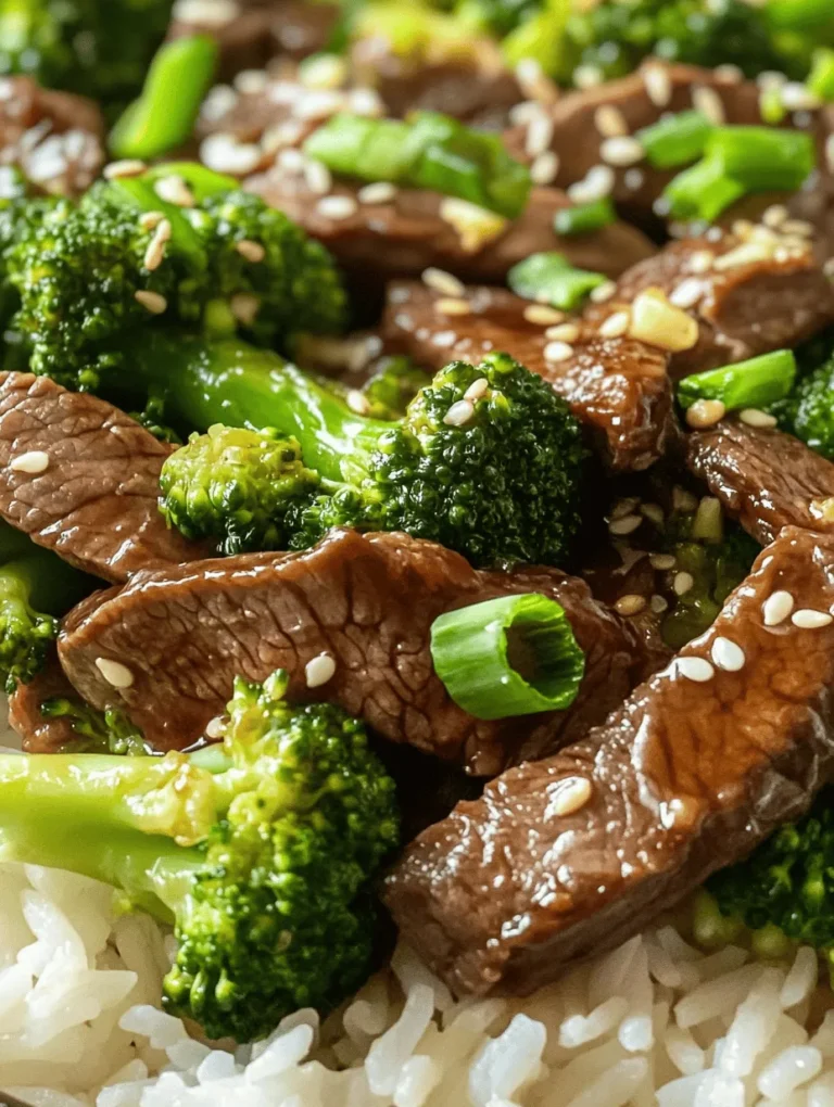 Beef and Broccoli is a beloved dish that has made its mark in Asian cuisine, particularly in Chinese-American restaurants. This classic stir-fry showcases the vibrant green of fresh broccoli paired with tender slices of beef, all enveloped in a savory, umami-rich sauce. Its popularity stems not only from its delicious flavor profile but also from its appealing texture—a perfect balance between the crispness of the broccoli and the tenderness of the beef.