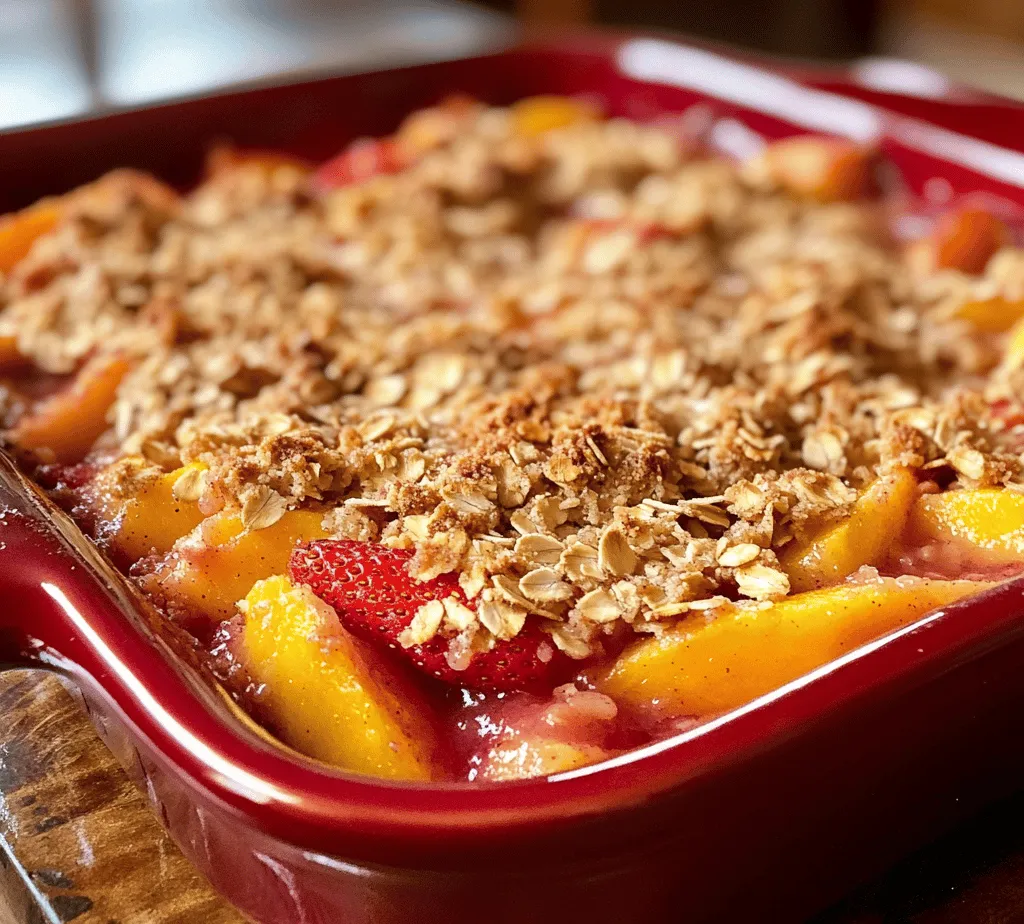 As the warm summer sun shines down and fresh fruits burst into season, nothing quite captures the essence of summer like a Strawberry Peach Crisp. This delightful dessert harmonizes sweet strawberries and juicy peaches, creating a perfect balance of flavors that is both comforting and refreshing. Whether you're hosting a family gathering, a backyard barbecue, or simply enjoying a quiet evening at home, this crisp is an ideal choice that is sure to impress your guests and satisfy your sweet tooth.