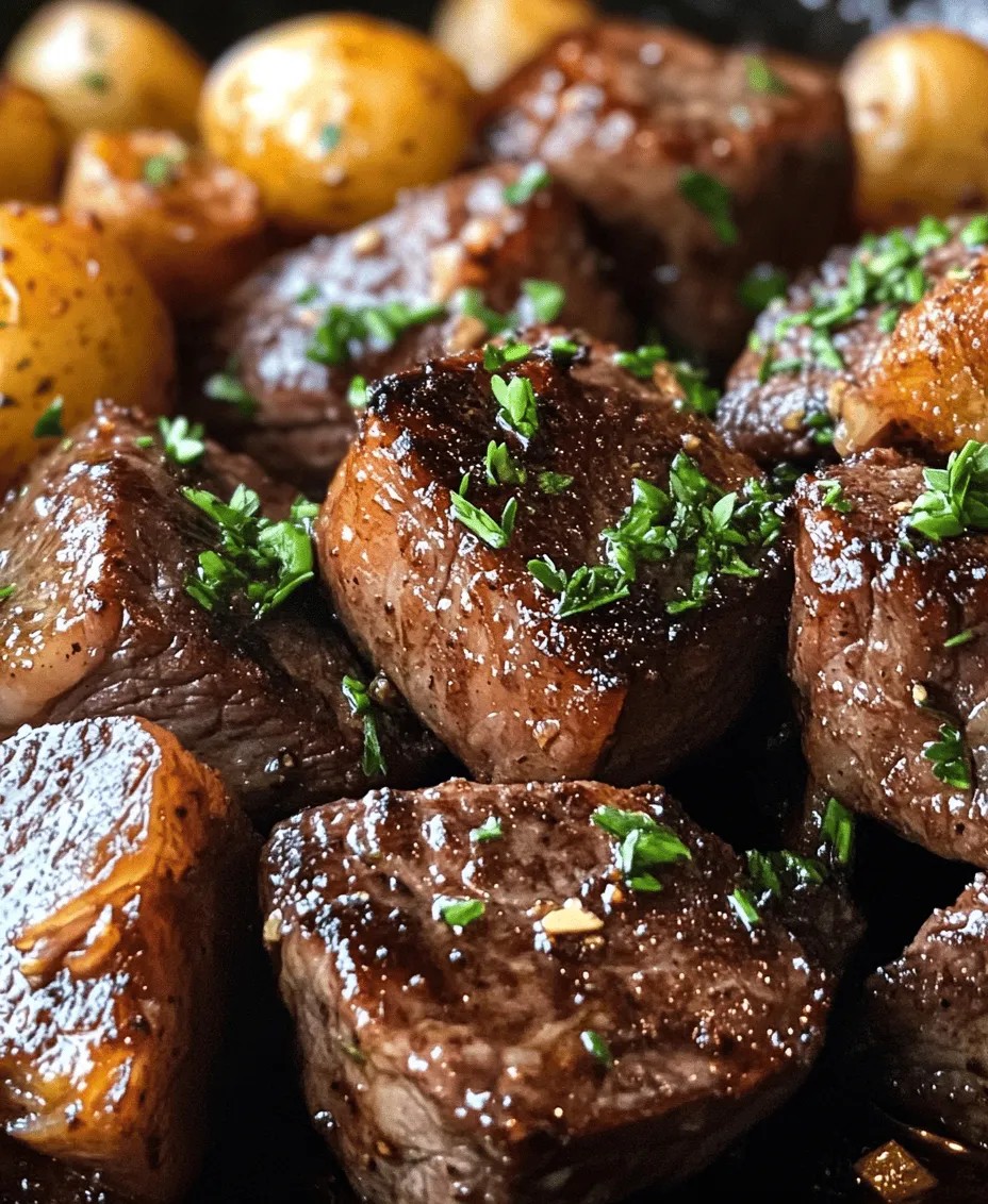 Imagine a dish that brings together tender morsels of steak, infused with the rich essence of garlic butter, paired perfectly with crispy, golden potatoes. This is not just any meal; this is Sizzling Garlic Butter Steak Bites with Crispy Potatoes. This dish is a delightful explosion of flavors and textures that will not only tantalize your taste buds but also elevate your dining experience, whether it's a busy weeknight dinner or a special gathering with friends and family.
