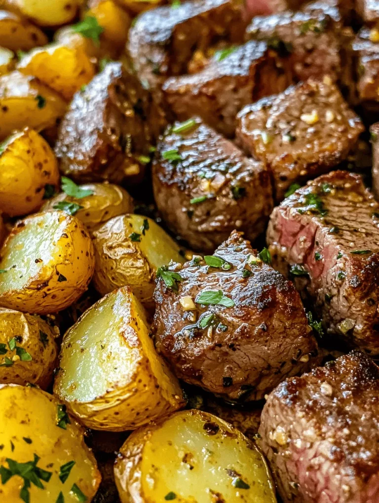 Imagine a dish that brings together tender morsels of steak, infused with the rich essence of garlic butter, paired perfectly with crispy, golden potatoes. This is not just any meal; this is Sizzling Garlic Butter Steak Bites with Crispy Potatoes. This dish is a delightful explosion of flavors and textures that will not only tantalize your taste buds but also elevate your dining experience, whether it's a busy weeknight dinner or a special gathering with friends and family.