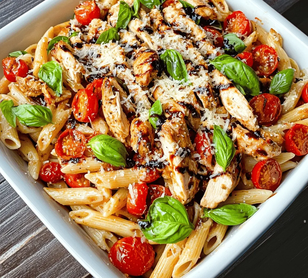 Bruschetta Chicken Pasta is a delightful fusion dish that brings together the best of Italian cuisine in a vibrant, hearty meal. Imagine succulent pieces of chicken, perfectly cooked pasta, and a fresh bruschetta topping bursting with flavors of ripe tomatoes and fragrant basil. This dish not only tantalizes your taste buds but also provides a colorful presentation that can elevate any dining experience, whether it's a casual weeknight dinner or a festive gathering.